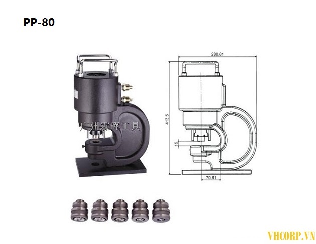 Đột lỗ thủy lực OPT PP-80